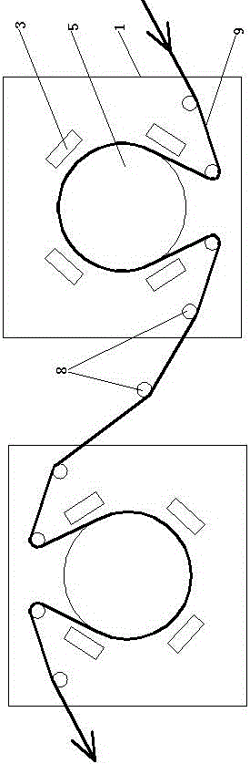 Atmospheric plasma treatment mechanism and double-sided treatment mechanism for textiles with flip-type electrode group