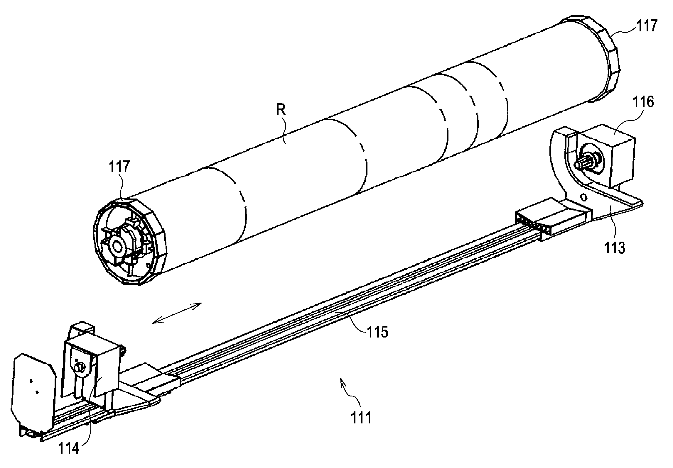 Rolled medium supporting device for supporting both ends of rolled medium and recording apparatus having the rolled medium supporting device