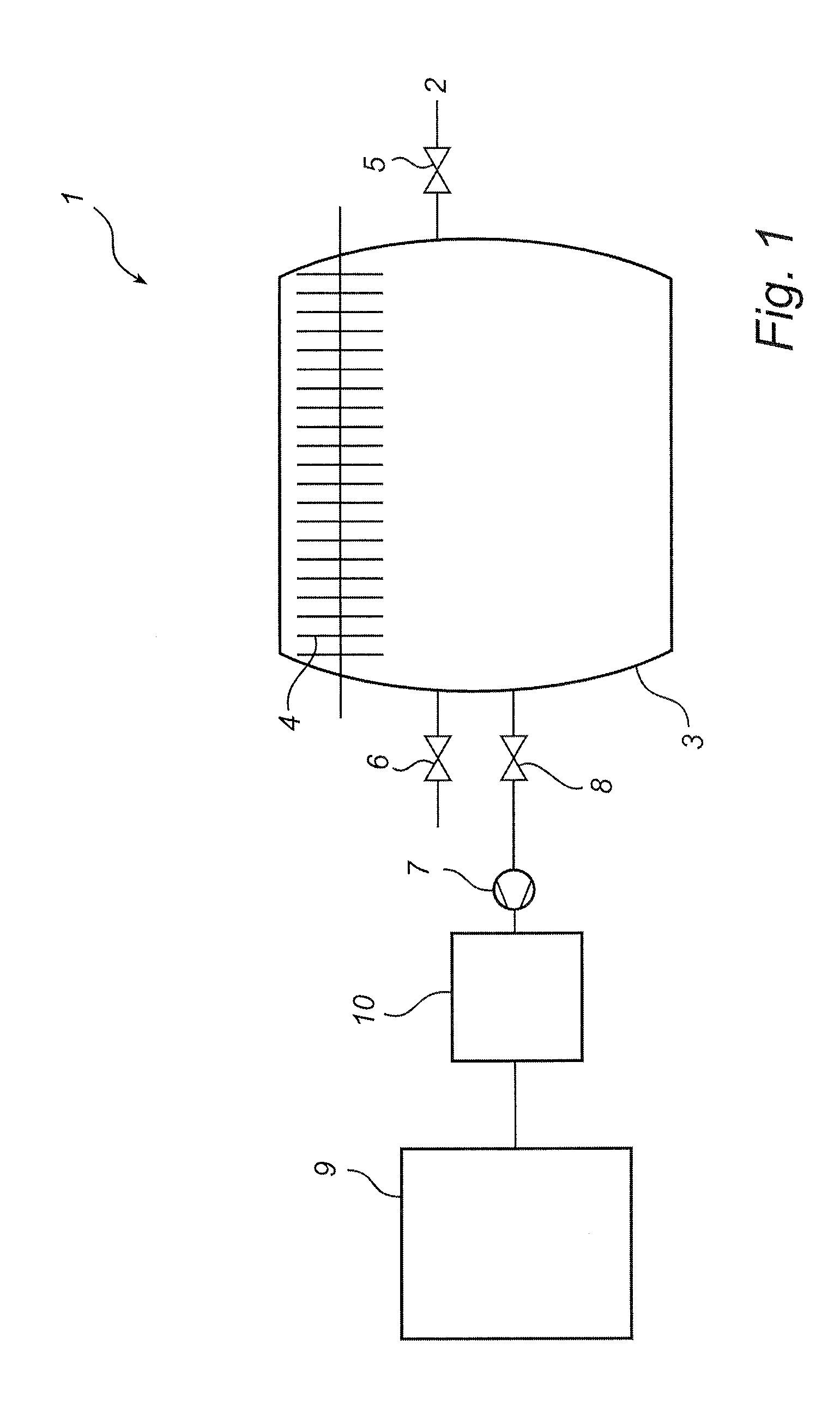 Operation of a frosting vessel of an Anti-sublimation system
