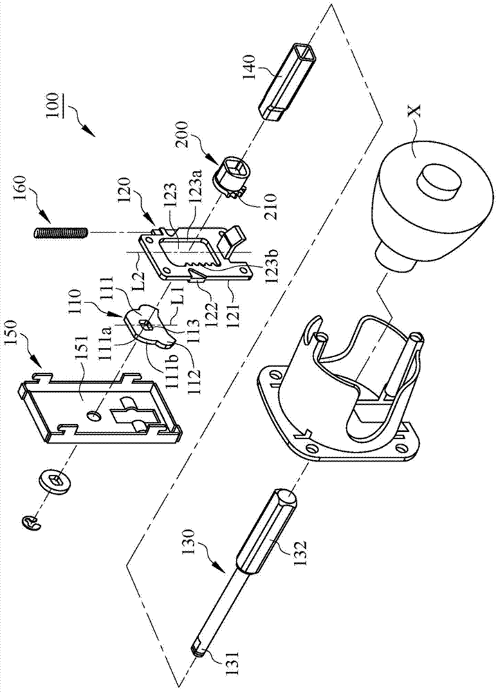 Transmission mechanism of door handle lock