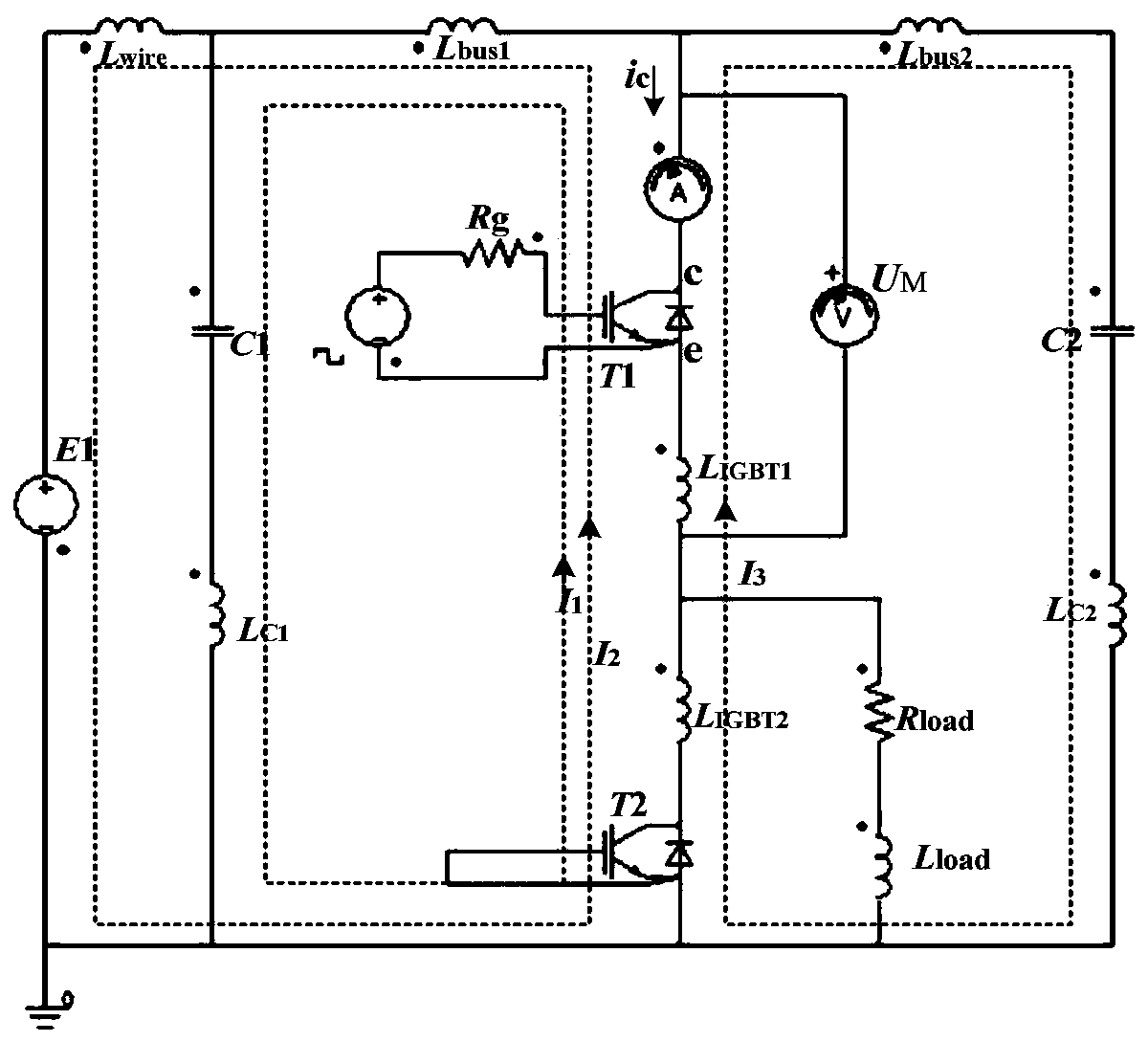 Method for extracting stray inductance of converter based on weighted least squares