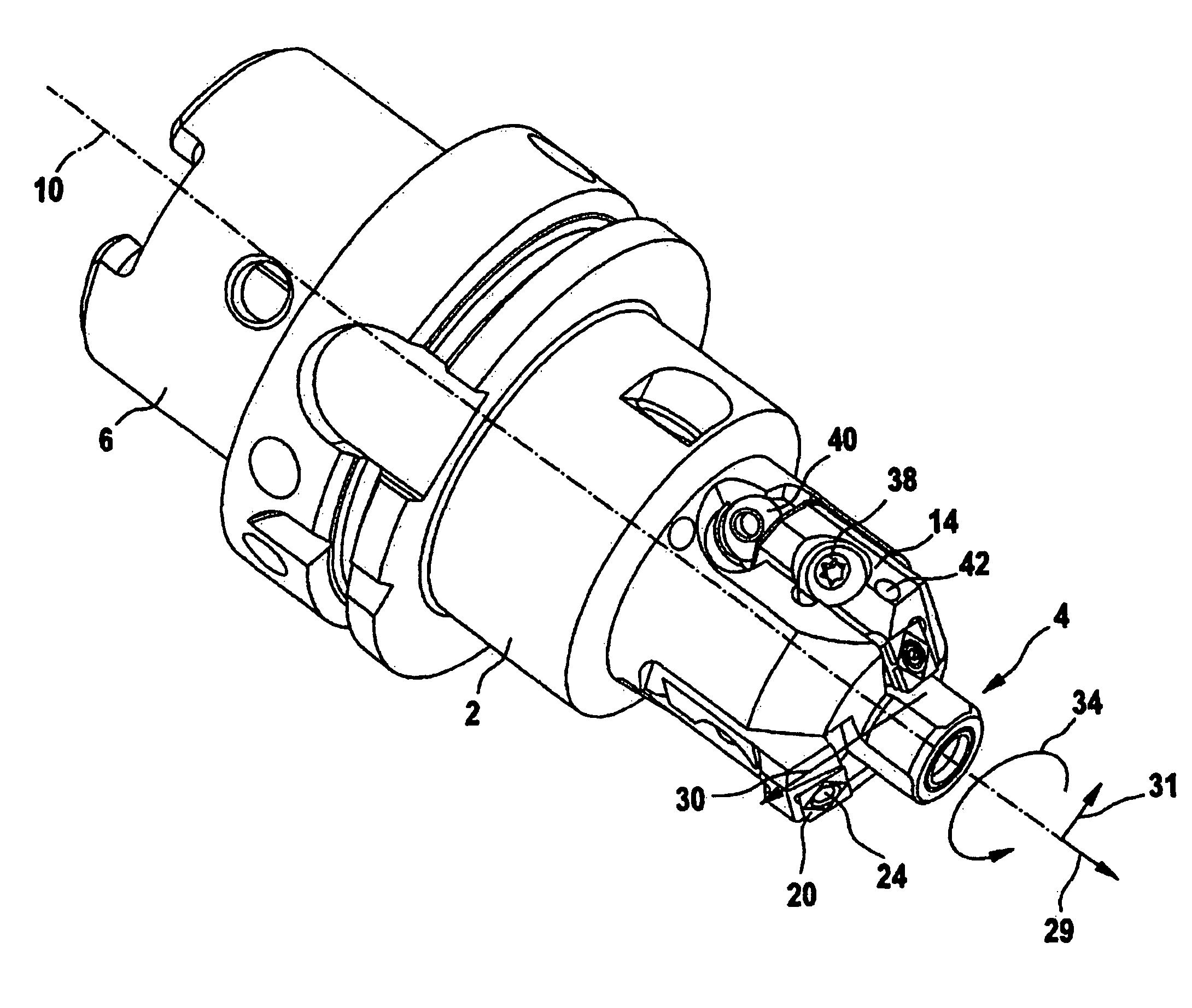 Combination tool and method for metal-cutting machining of a drill-hole and its hole surface as well as cutting insert for such a combination tool