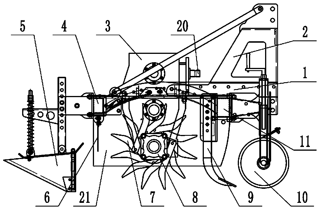 Power-driven ridging cultivator