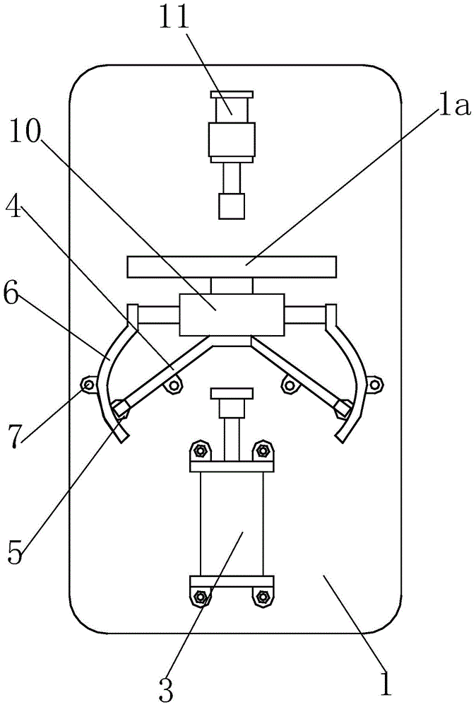 A linkage compression type pump body air tightness testing fixture