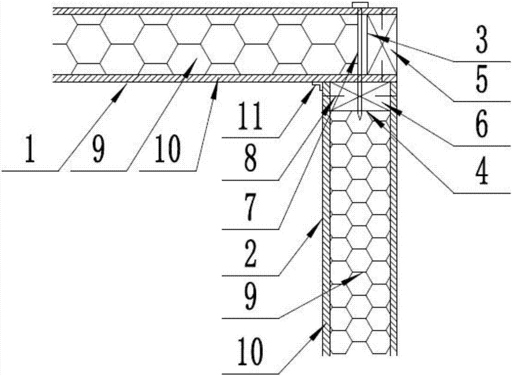 L-shaped connecting structure of heat-preservation wall plate
