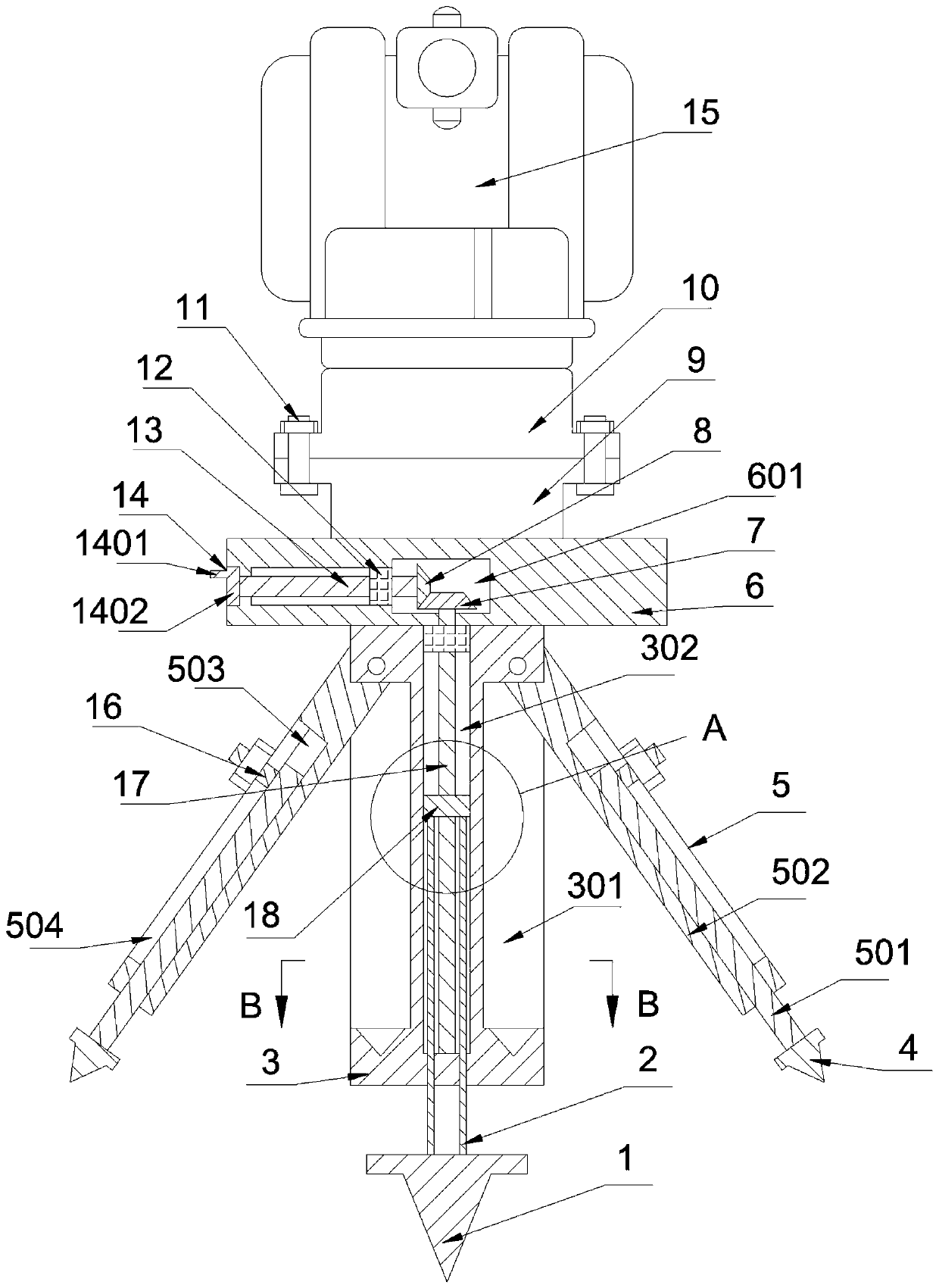 Balancing and stabilizing mechanism for geological surveying and mapping instrument