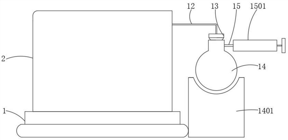 On-line detection device for concentration of prepared liquid