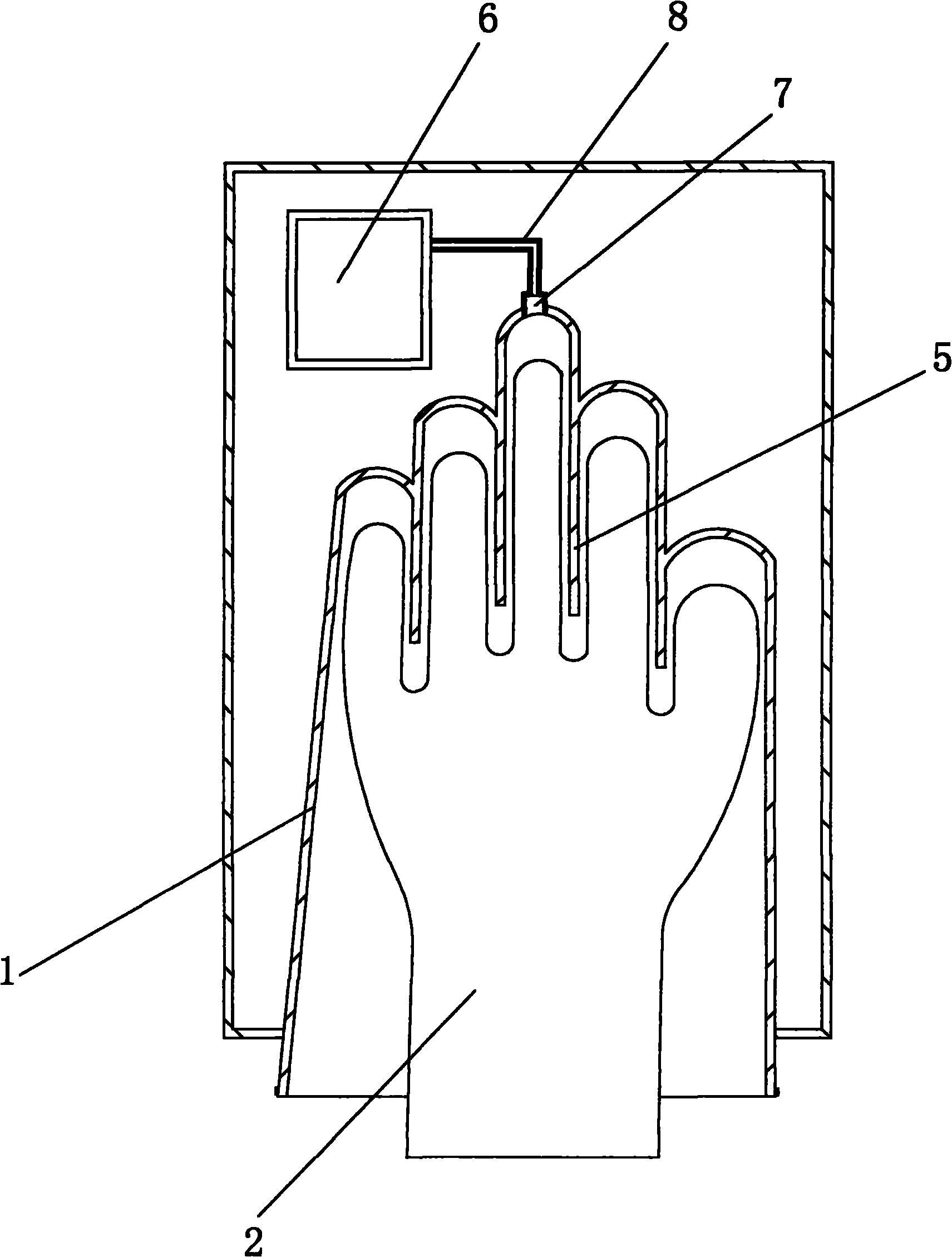 Latex glove wearing device and method for wearing latex gloves by using same