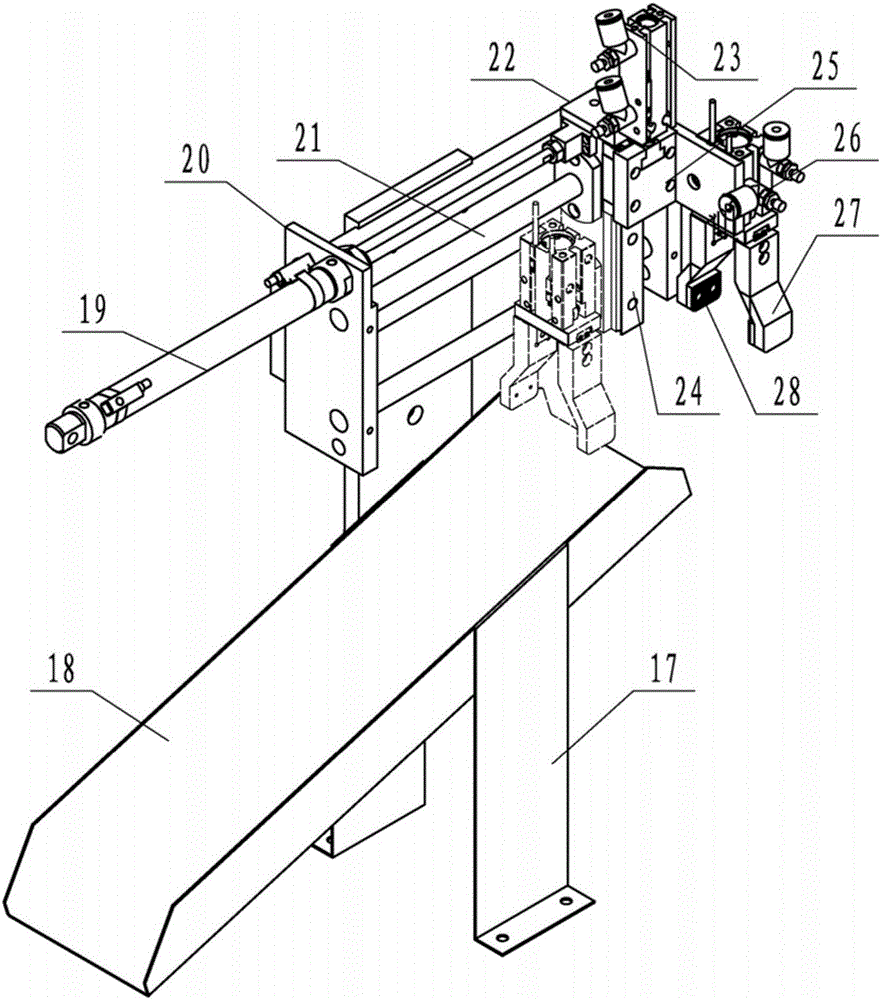 Improved radiator assembling equipment provided with nail feeding adjusting screws