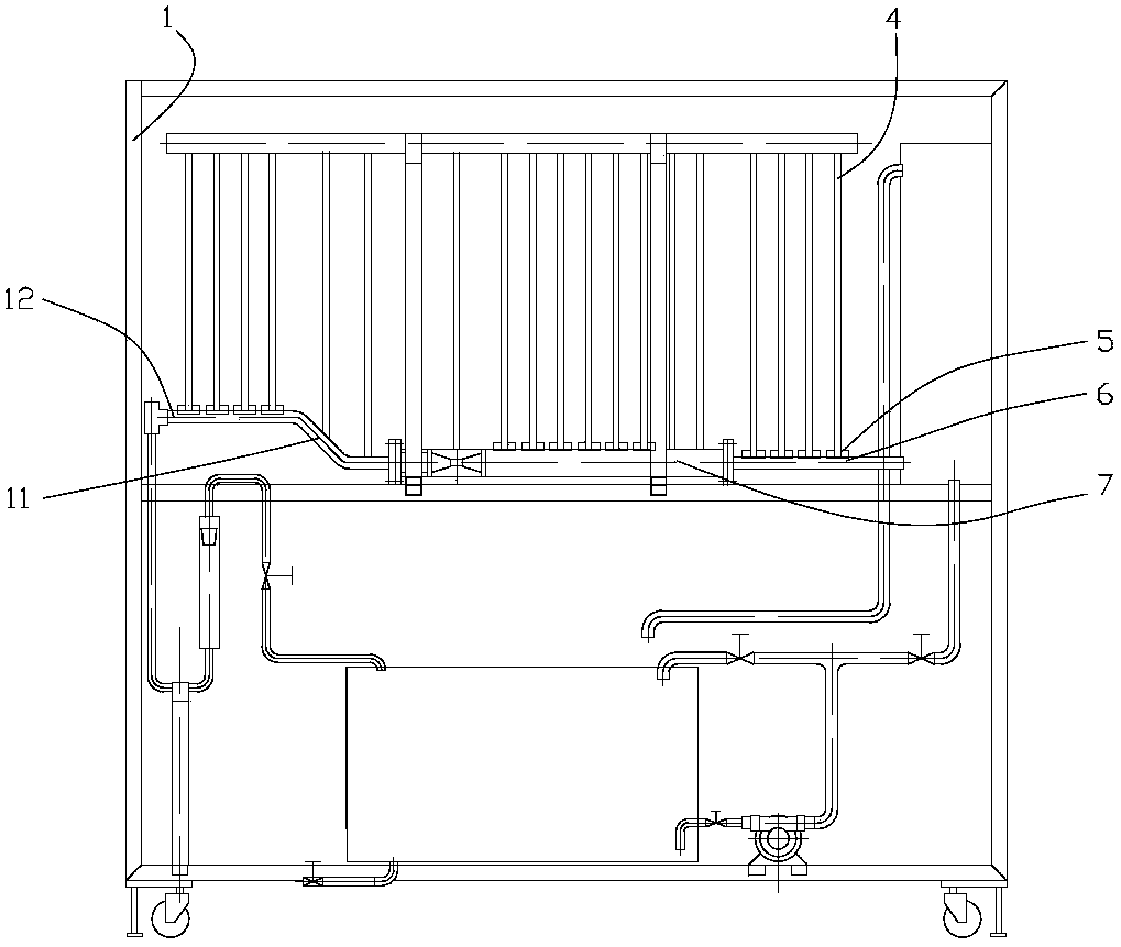 Installation method of multi-standard pressure measuring device with casing type pipe ruler in fluid energy conversion experiment