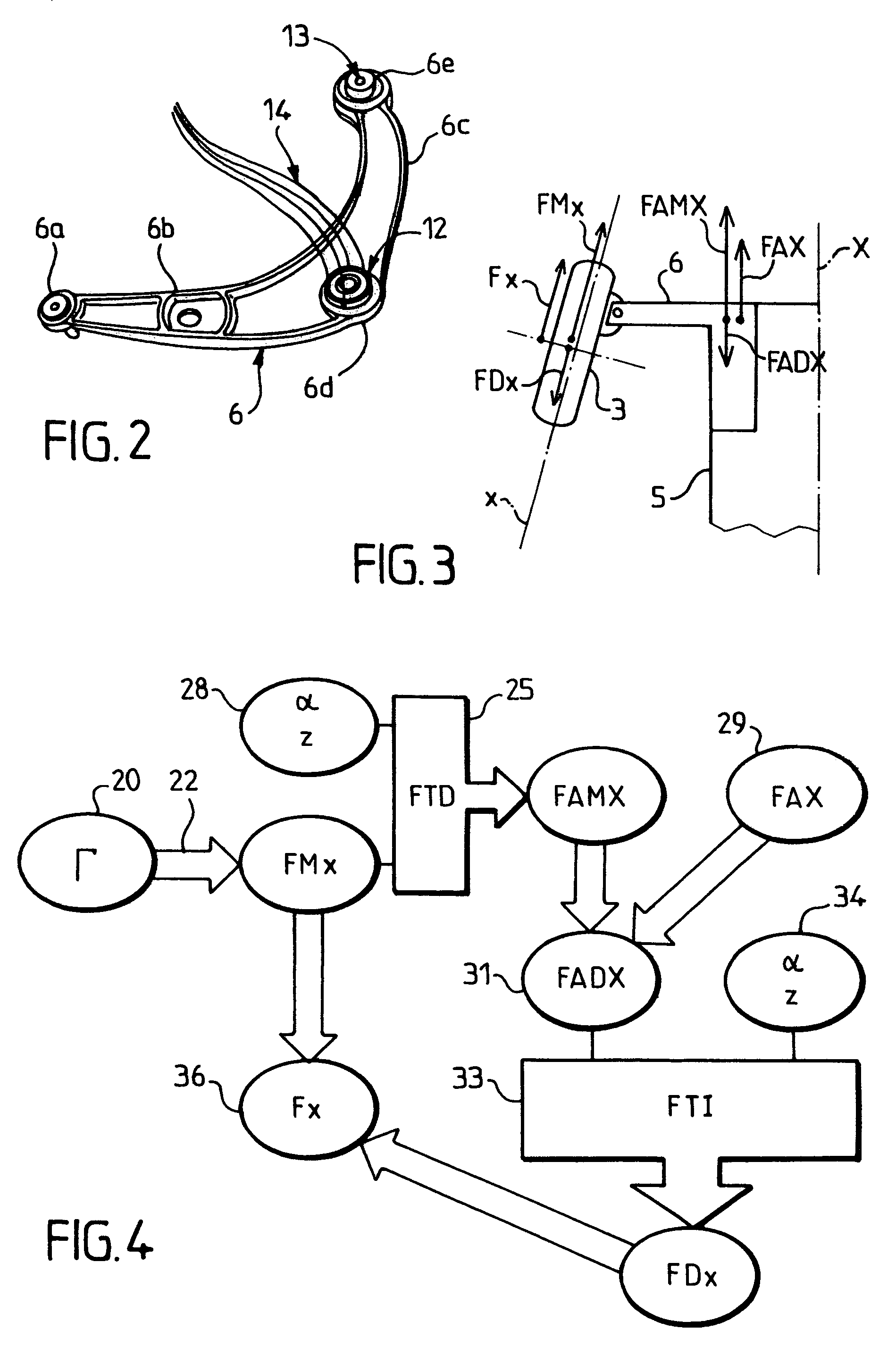 Method and device for determining a force exercised by the ground on a wheel