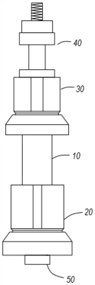 Floating ball type drain valve rod and double-valve-element assembly