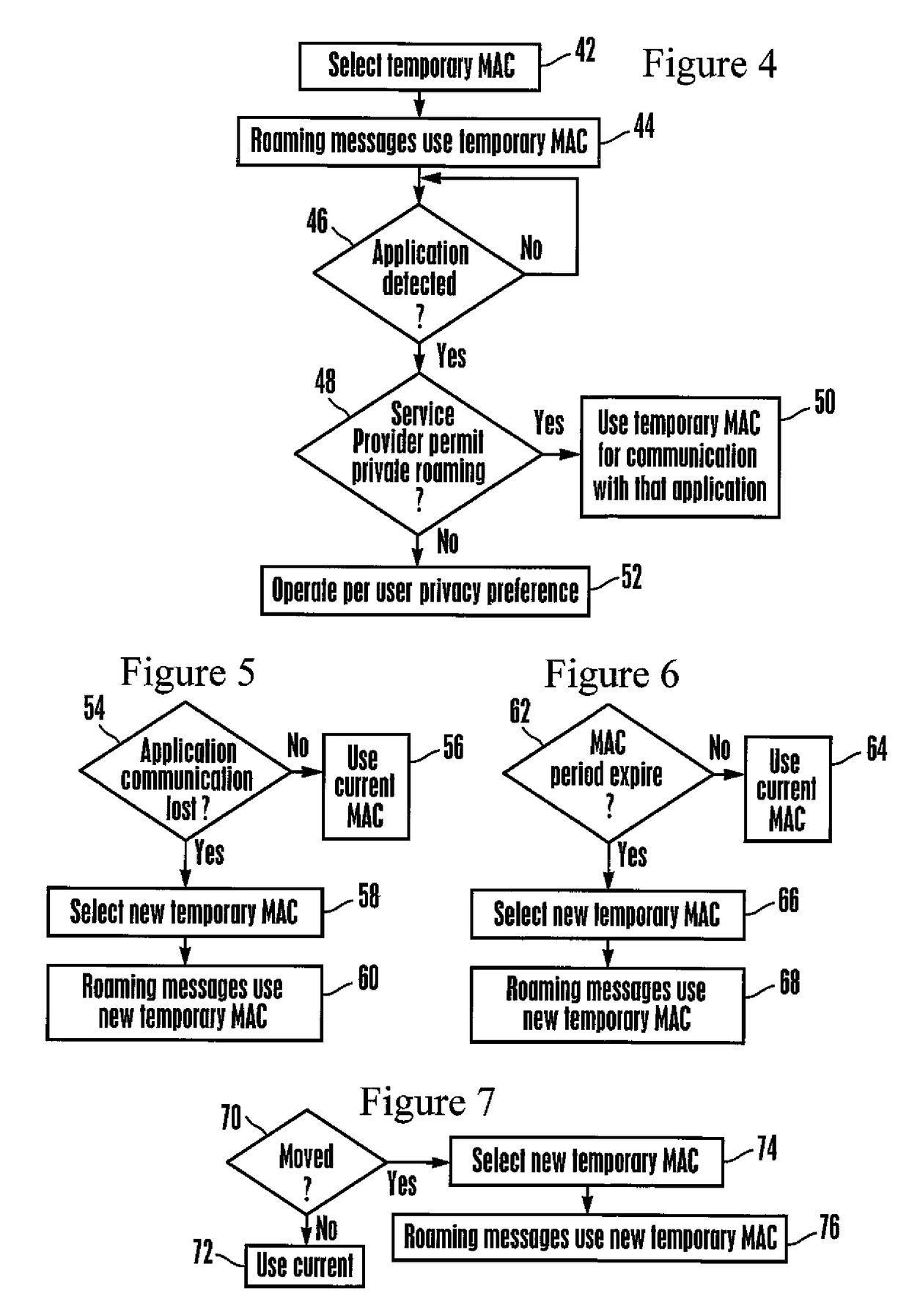 Network discovery and connection using device addresses not correlated to a device