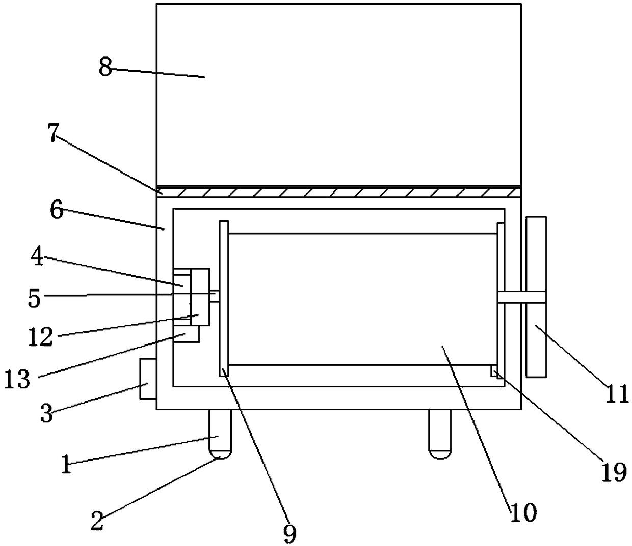 Cable fixing device for mechanical equipment