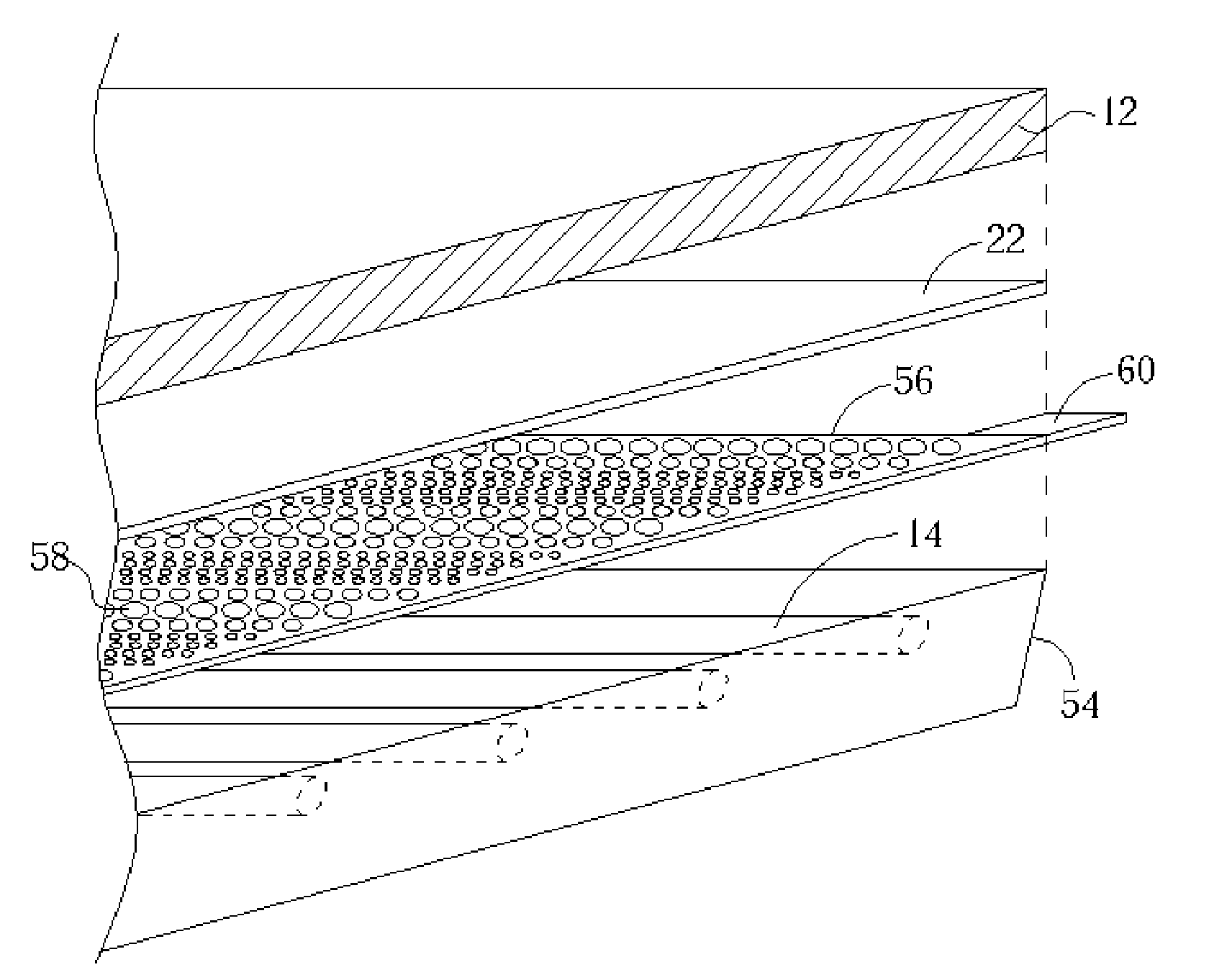Direct-type backlight unit with diffusion film for flat panel liquid crystal display