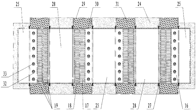 Coal mine methane preheating catalytic oxidation device with multiple reaction chambers
