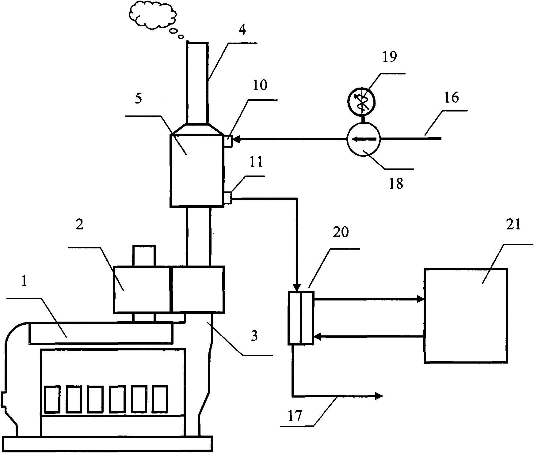 Method, device and system for optimizing exhaust back pressure of internal combustion engine