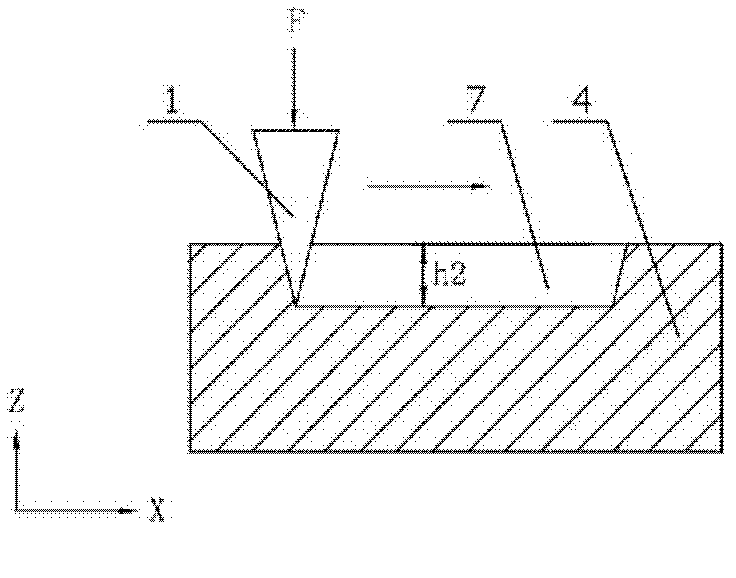 Microprobe scratching machining method with force feedback control function for manufacturing microstructure