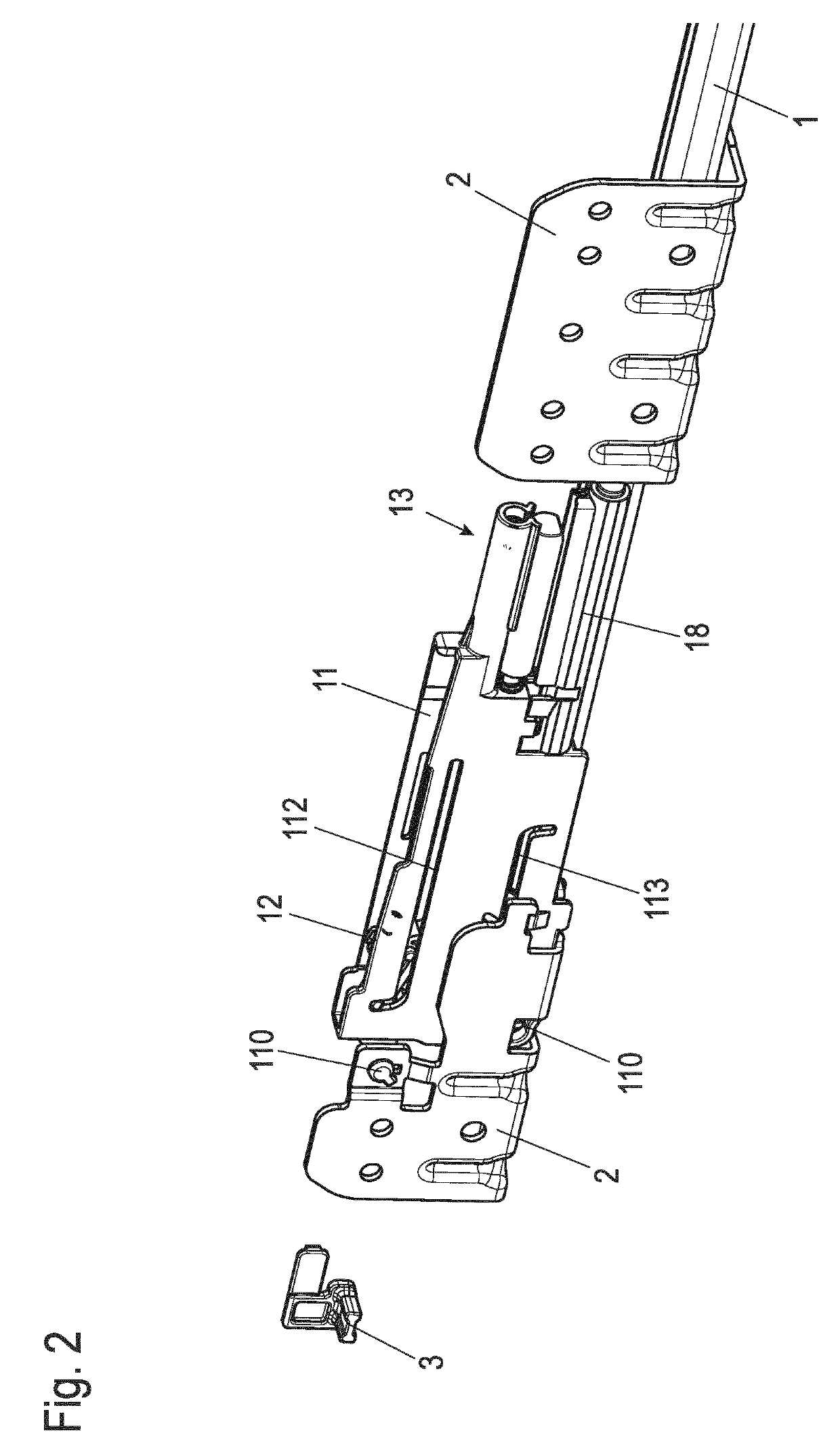 Self-retracting and damping device for a drawer element, and piece of furniture or domestic appliance having at least one drawer element
