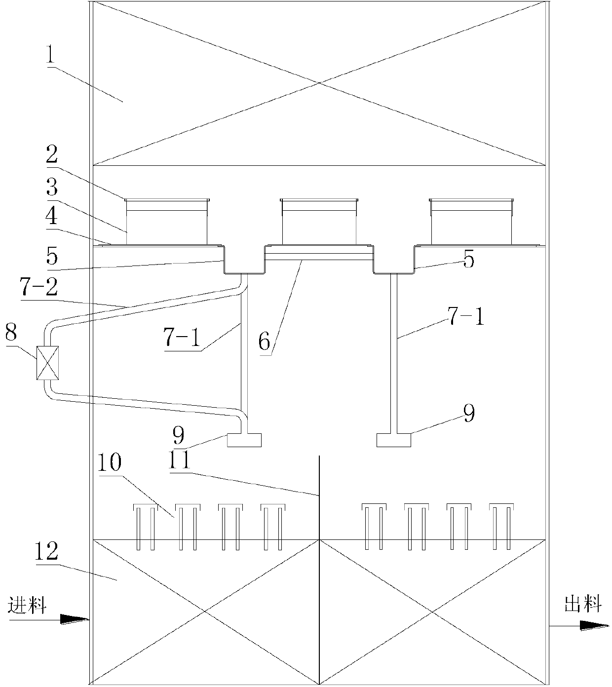 Baffle plate rectification method and apparatus adjusted by liquid phase flow rate