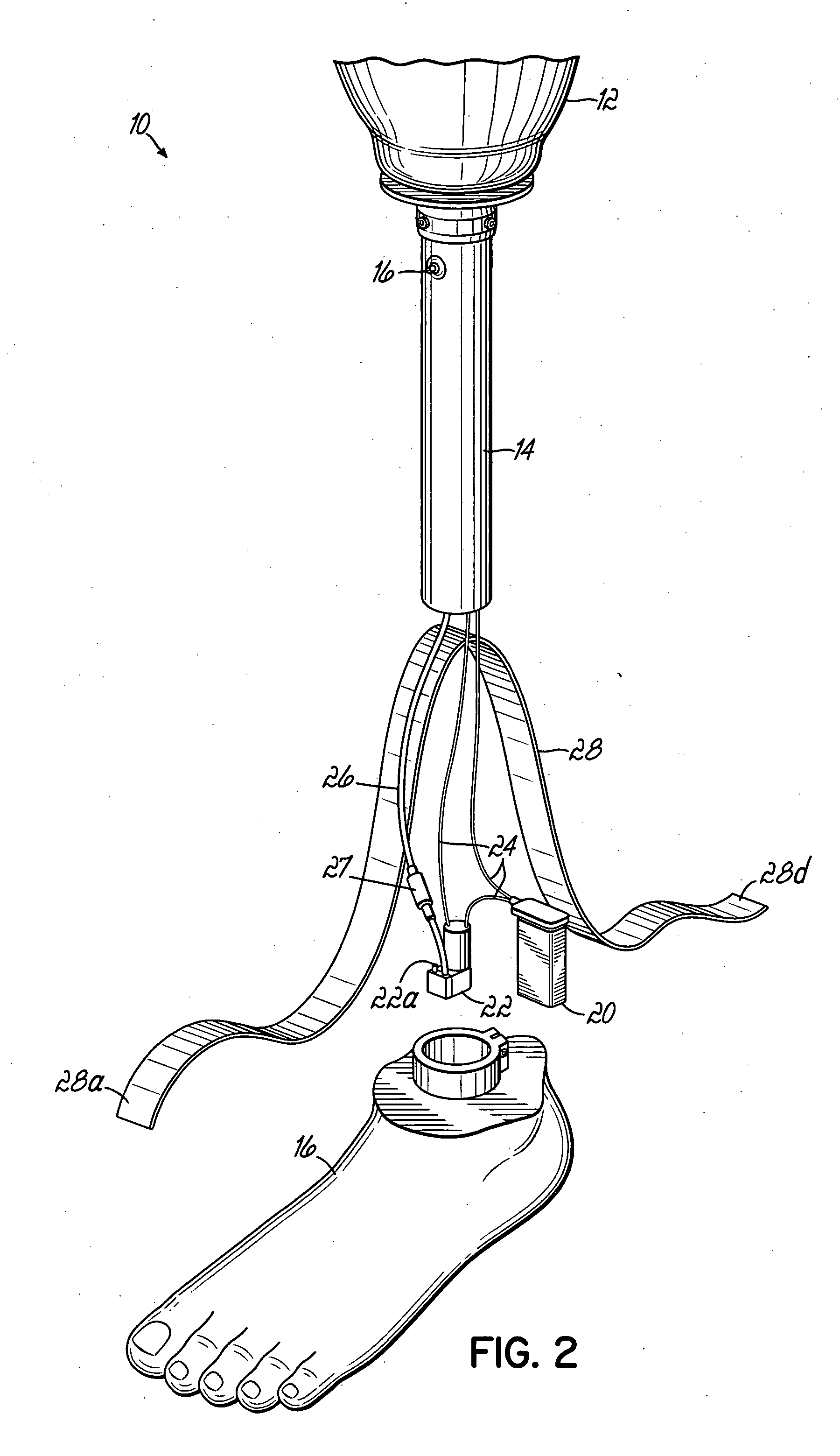 Prosthetic device utilizing electric vacuum pump