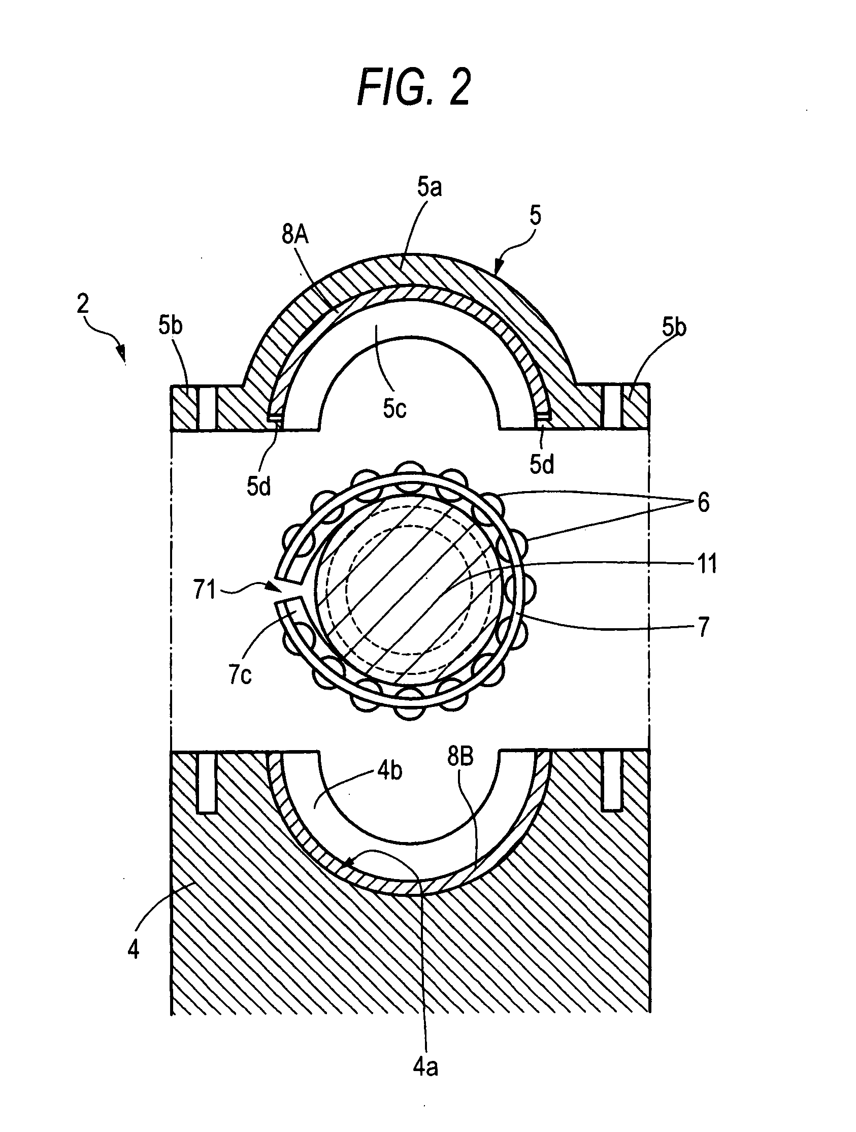 Split roller bearing device
