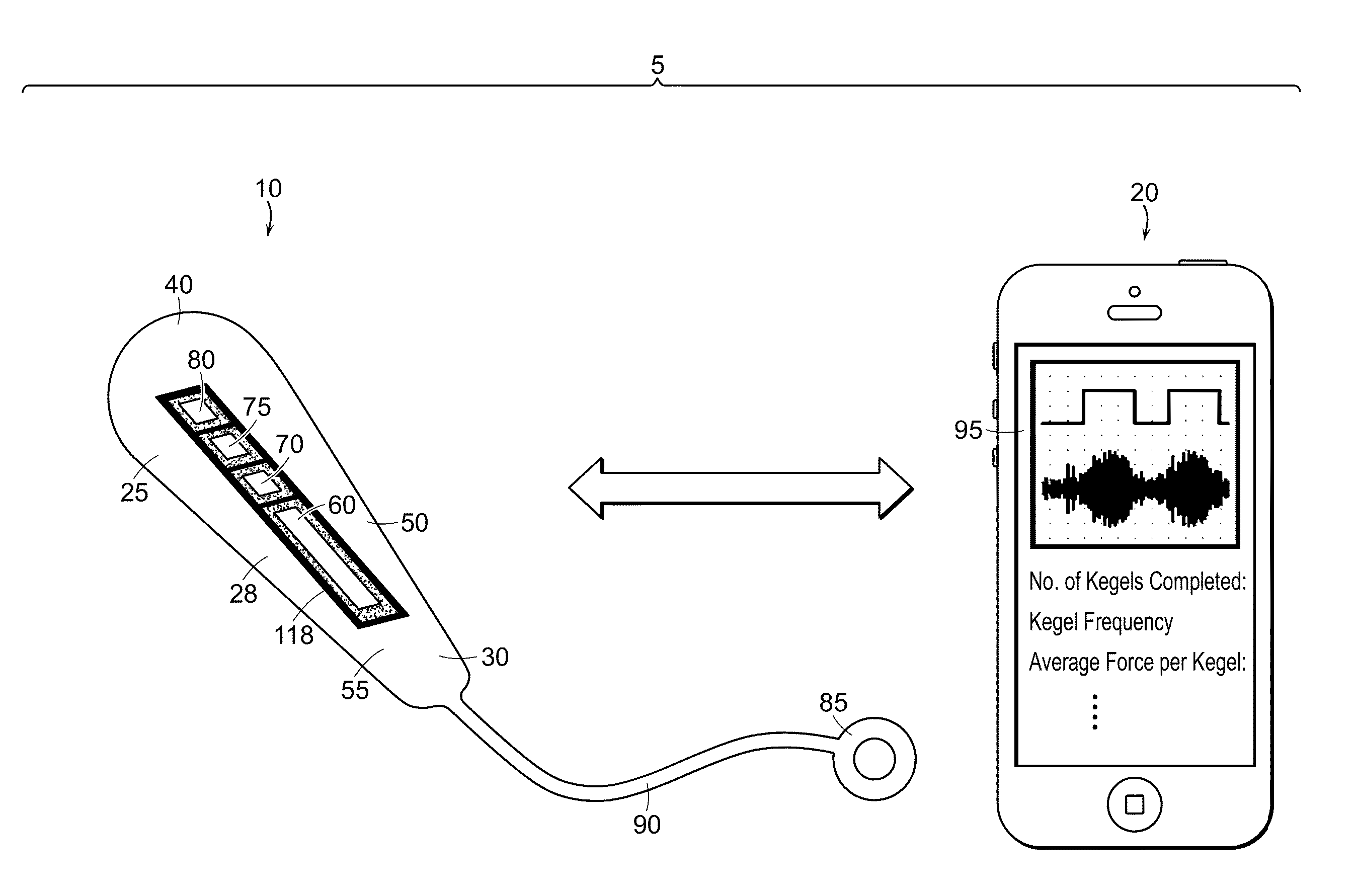 Device and method for sensing, guiding, and/or tracking pelvic exercise