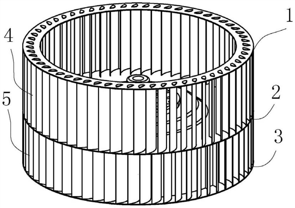 A wrong-toothed impeller and range hood