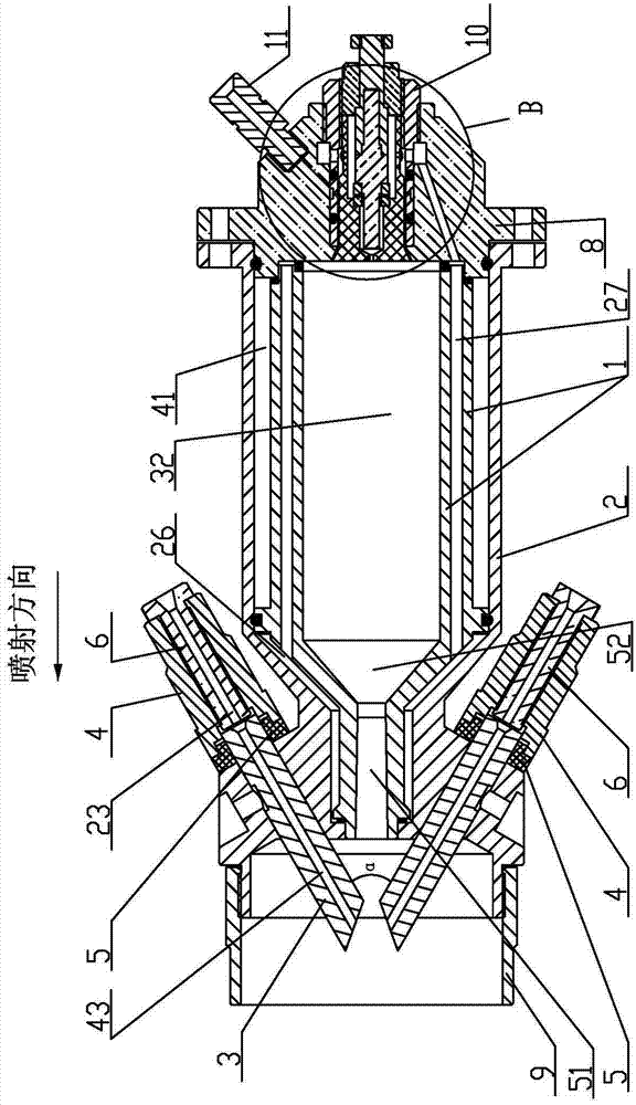 High-speed gas-electric arc composite thermal spraying method and spray gun used in same