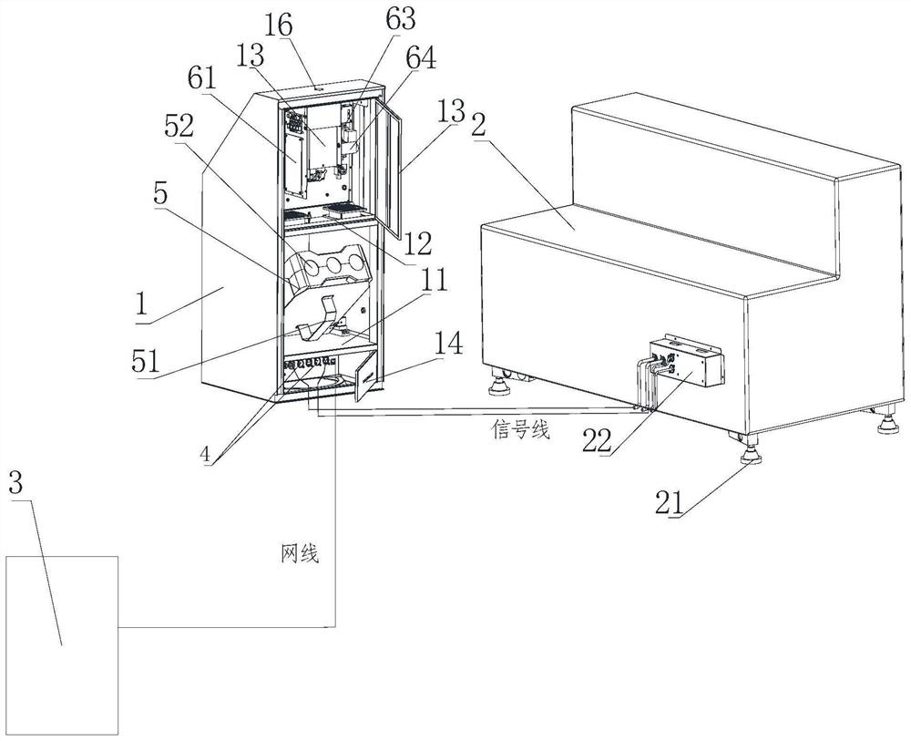 Intelligent sofa, intelligent cabinet, control system and method for entertainment venues