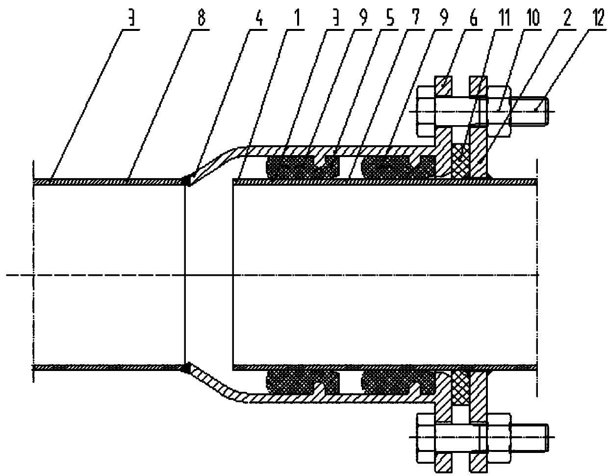 Sliding-in self-anchorage type socket connection pipe