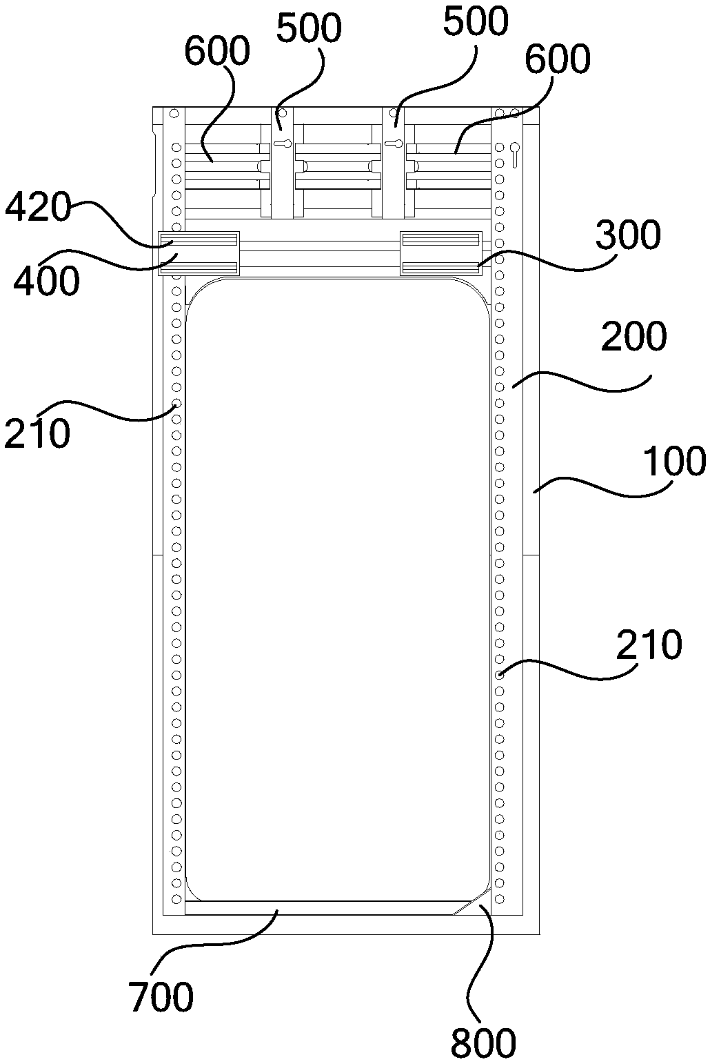 Side wall doorway structure module of train, and train