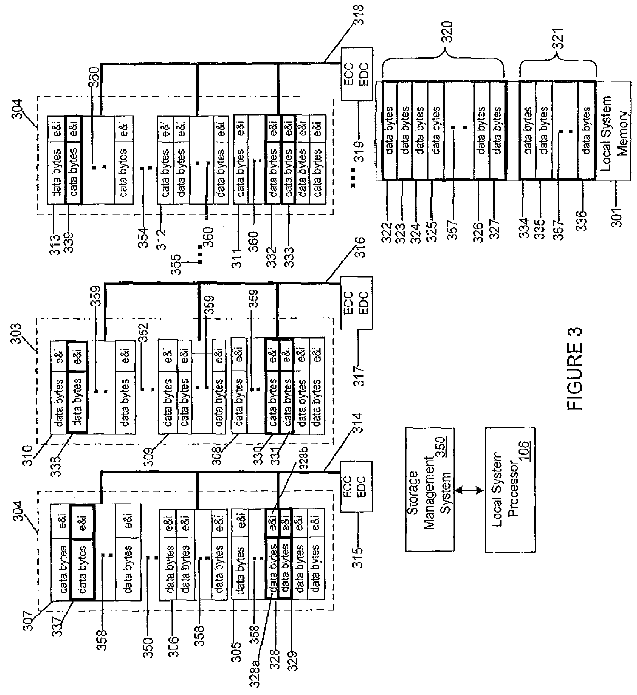 Storage system with distributed ECC capability