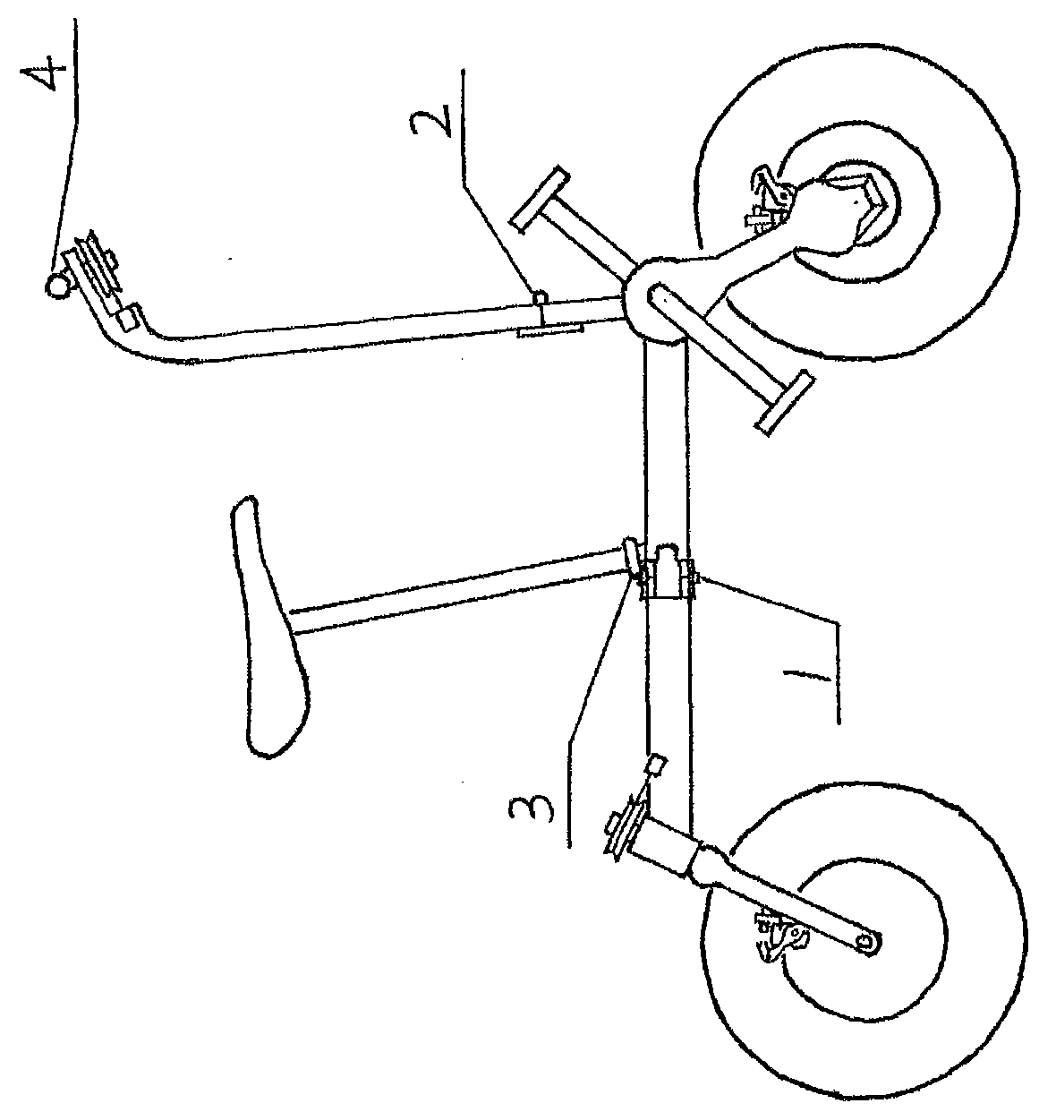 Front drive module and folding bicycle assembled by same