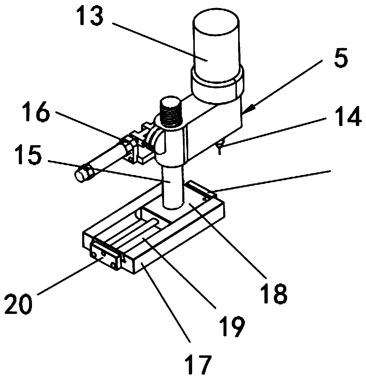 Wooden strip drilling device for wood furniture processing and working method thereof