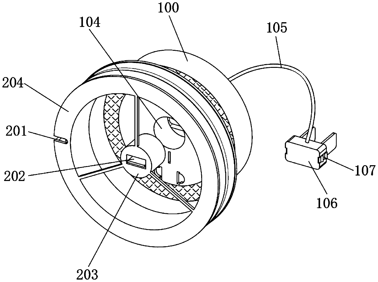 Night lamp with charging wire storage function