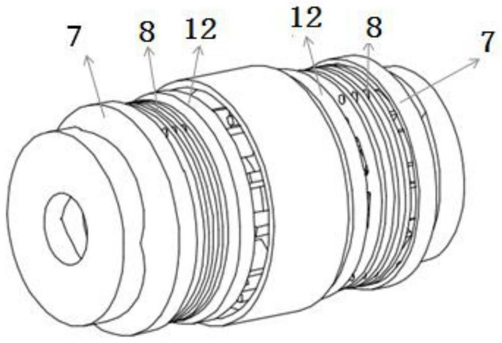 Double-channel axial reluctance type rotary transformer