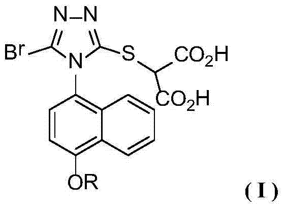 Alkoxy-substituted triazole malonate type compound, and preparation method and application thereof