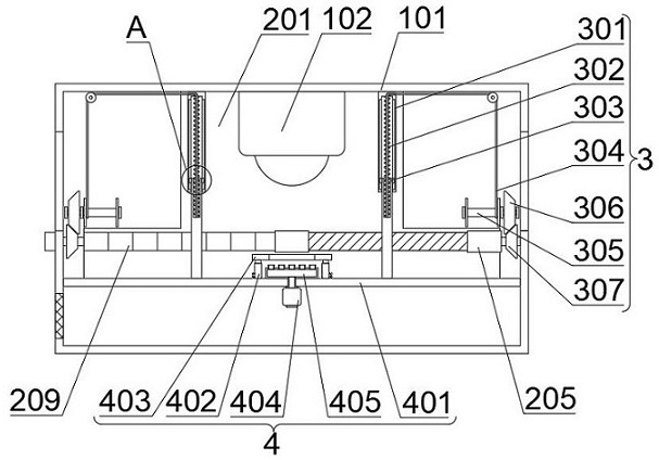 Integrated feeding and discharging cutting device for metal material machining