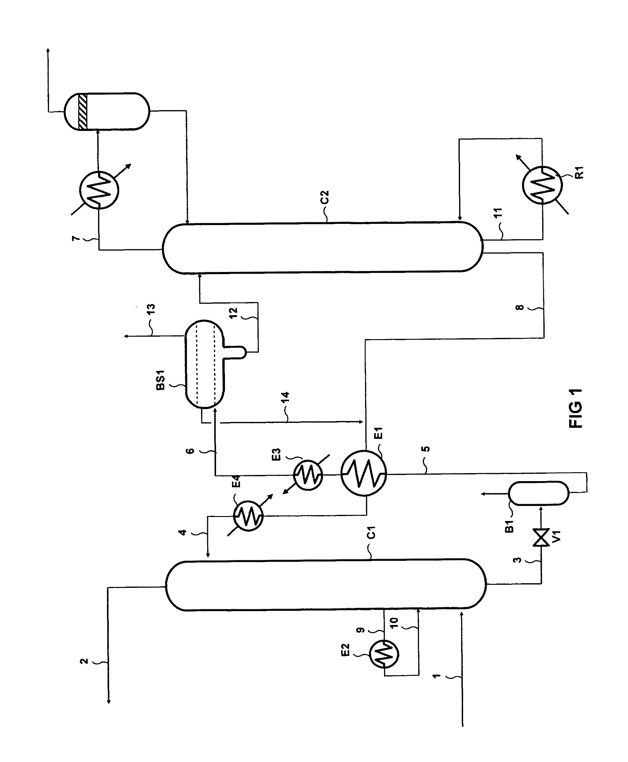 Gas deacidizing method using an absorbent solution with demixing control