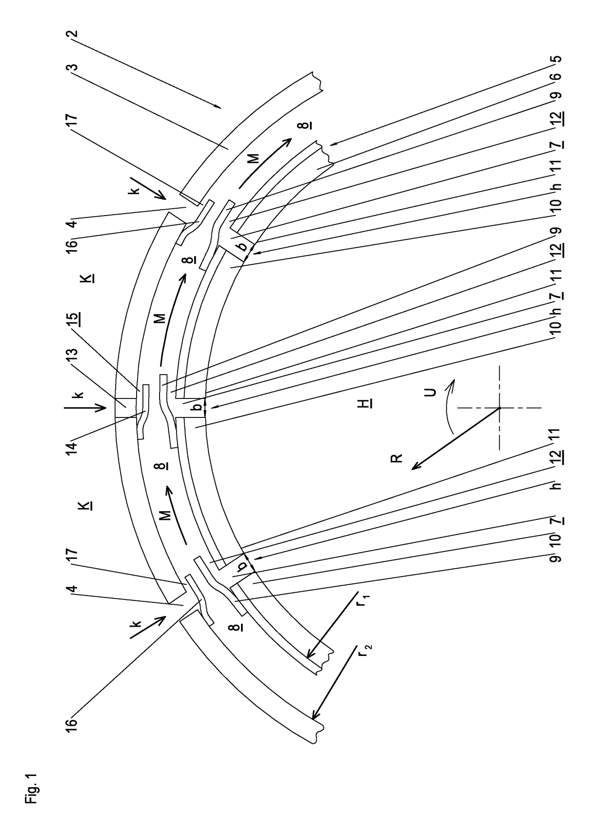 Device and method for influencing the temperatures in inner ring segments of a gas turbine
