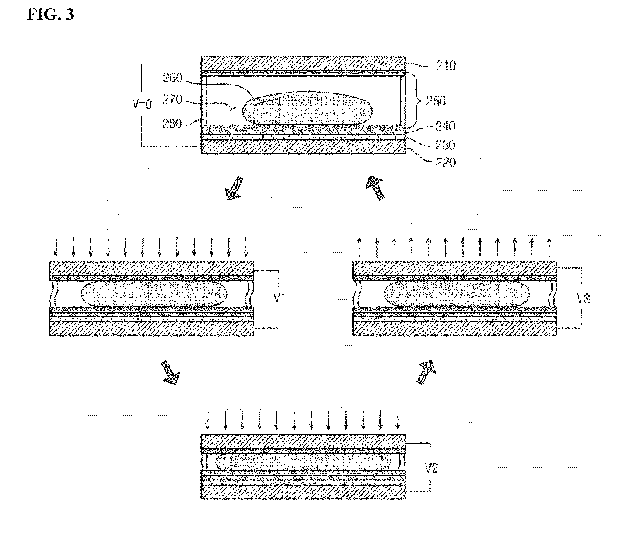 Energy conversion device using change of contact area and contact angle of liquid