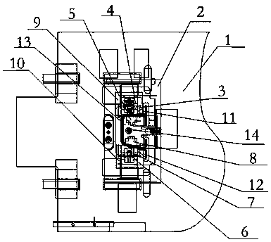 Bending and shaping structure for slide block of continuous punching die