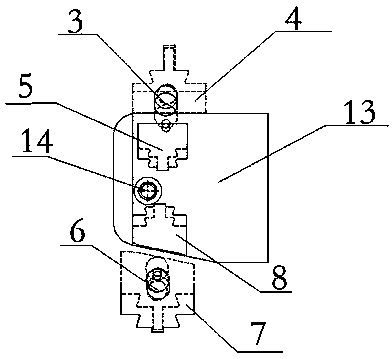 Bending and shaping structure for slide block of continuous punching die