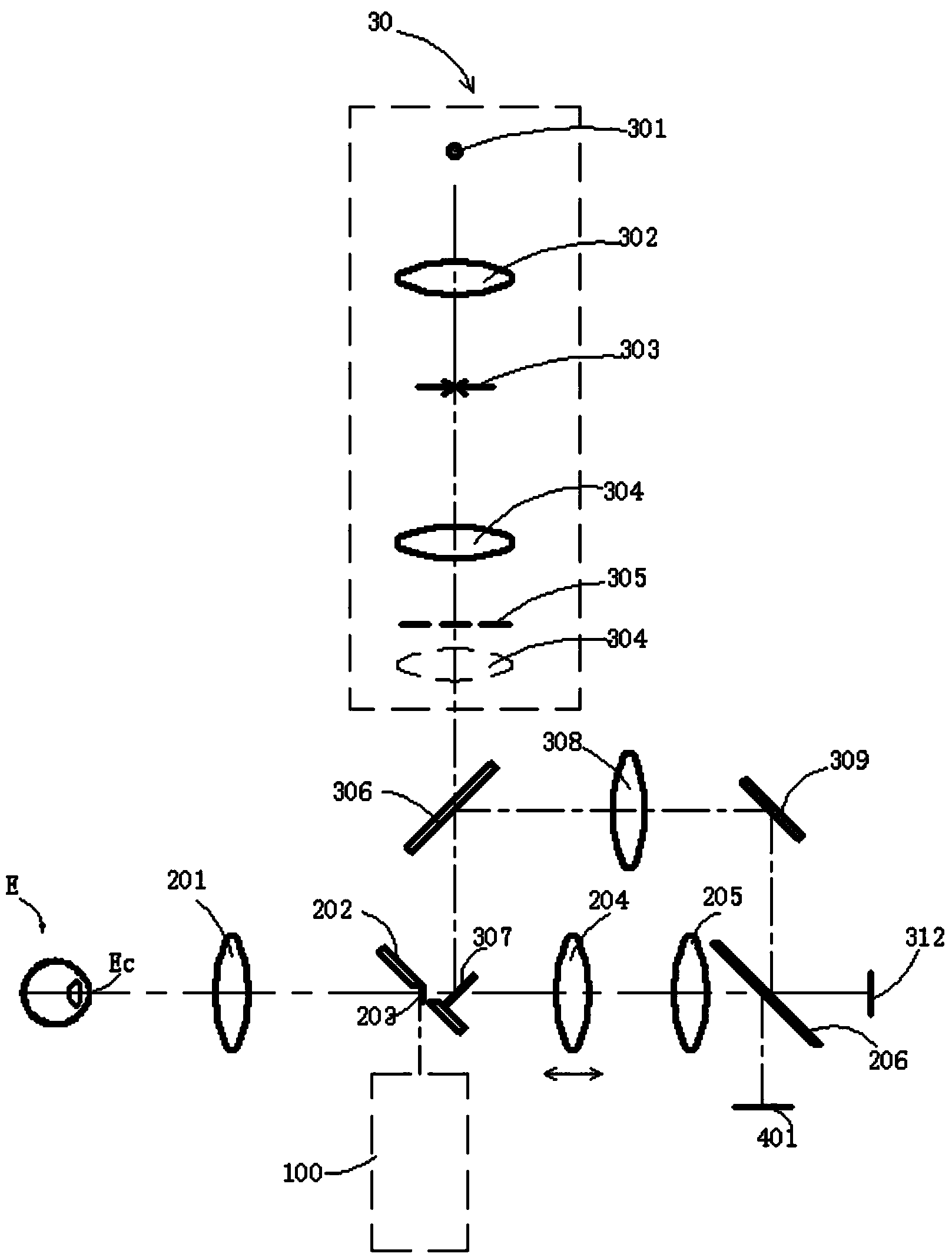 Fundus camera optical system for aligning working positions of human eyes and position aligning method