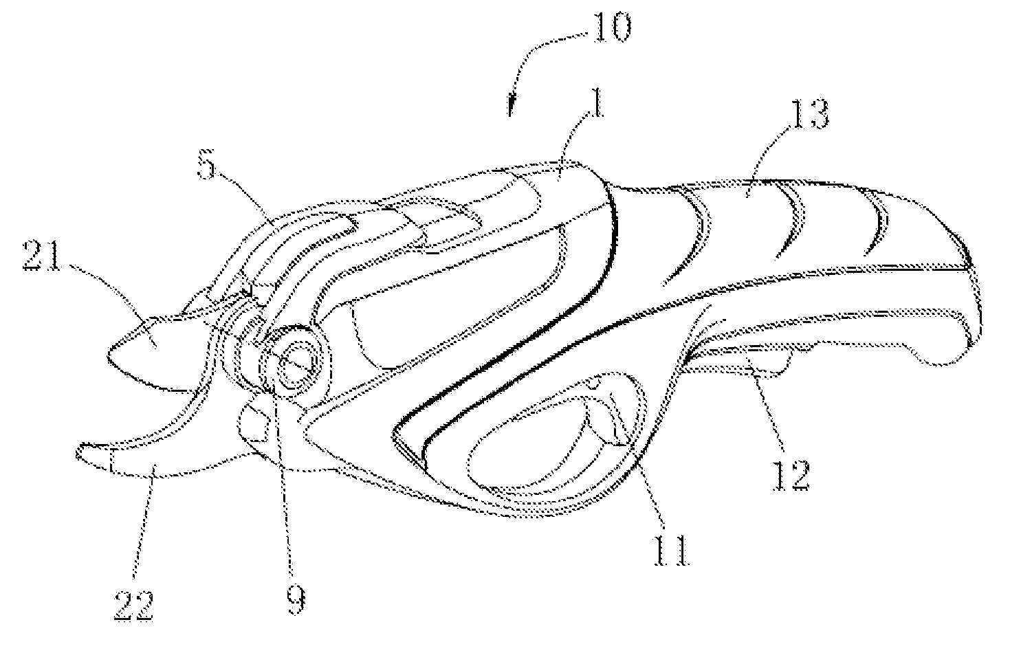 Electric pruner with a quick-release mechanism