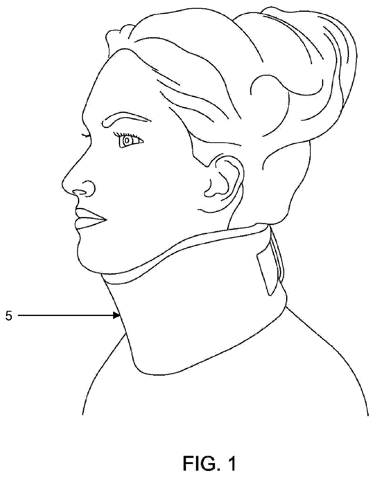 Neck support with radiation protection