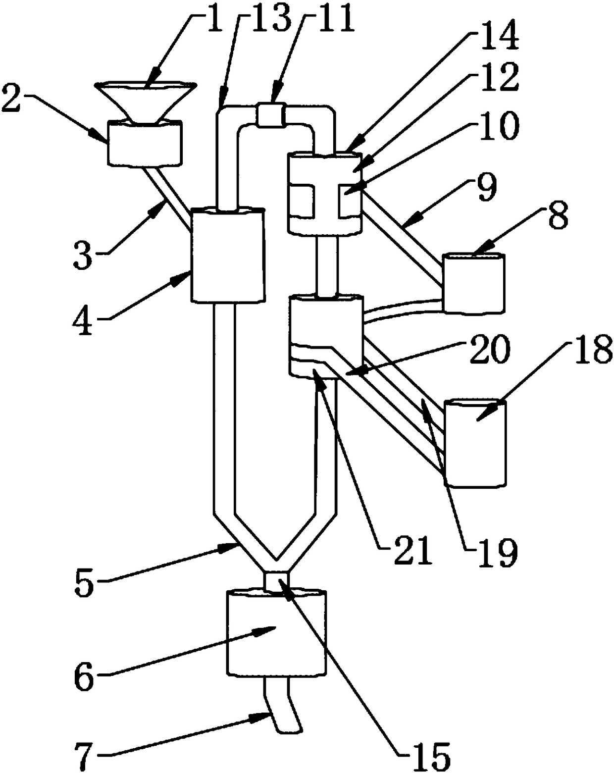 Fractionation sewage treating method