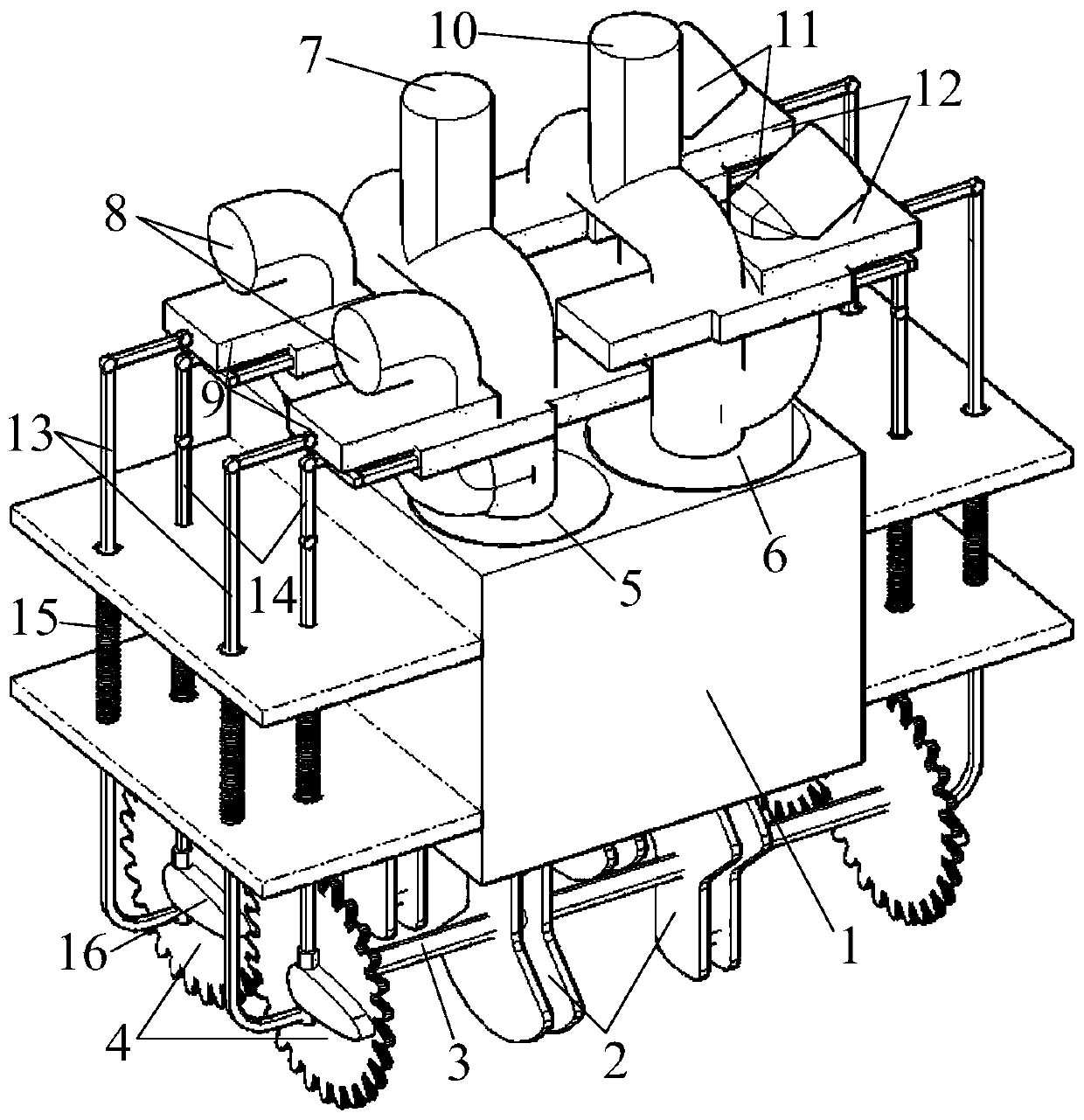 Deep-well mine auxiliary drainage device utilizing surface water potential energy