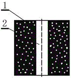 Cylindrical bentonite lightweight through-hole ceramsite with air purification function